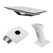 KVH Starlink Flat Panel Kit w\/10" Seaview Pedestal Mount  Adastlka Starlink Top Plate
