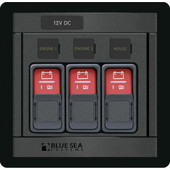 Blue Sea 1148 Remote Control Panel w\/(3) 2145 Remote Control Contura Switch