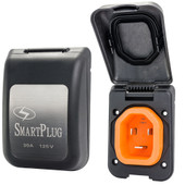 SmartPlug 30 Amp Non Metallic Black Inlet - Boat  RV Side