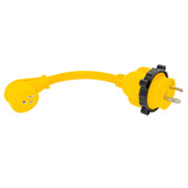 Camco 30AM\/15AF Power Grip Marine 12" Dogbone - M-Locking\/90F Adapter